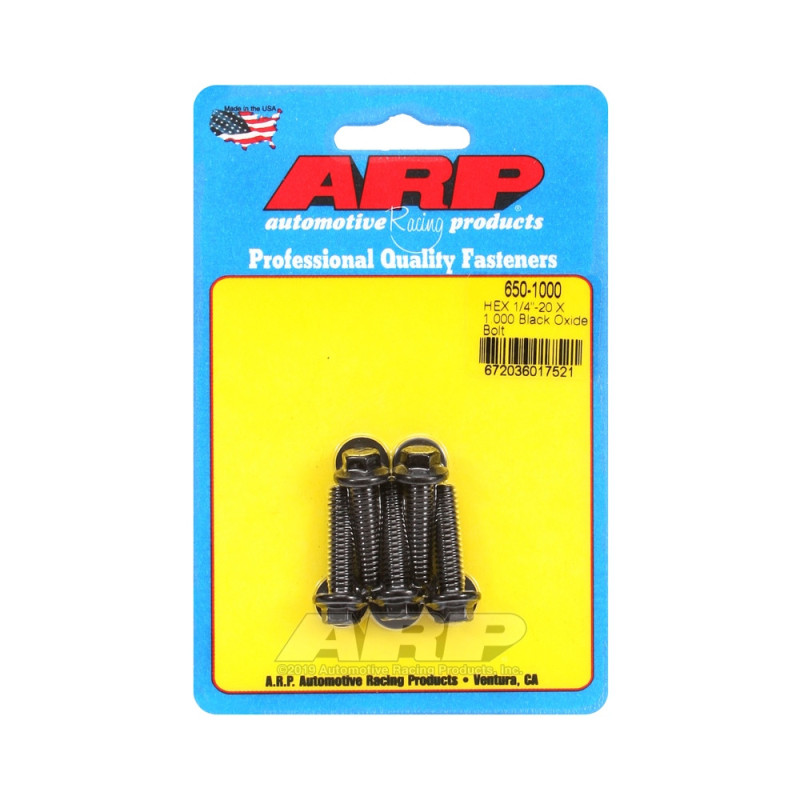 Set de șuruburi și piulițe universale ARP 1/4-20 – șuruburi hexagonale cu finisaj negru oxidat, x5 - ARP-650-1000 - 650-1000 - 3666618194271